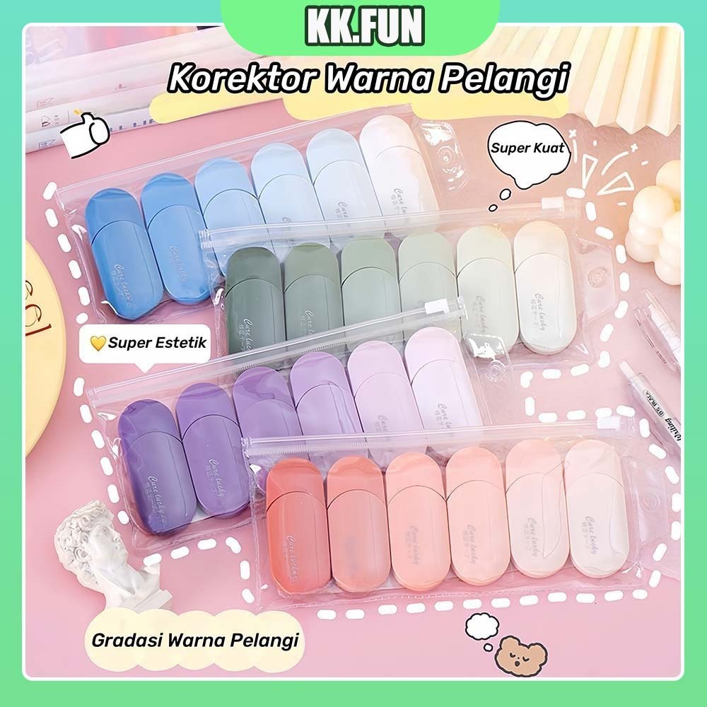 

6PCS / Set Correction Tape / Pita Koreksi 30 Meter / Kertas Correction Tape Lucu Warna Pastel / Correction Tape Aesthetic / Tip Ex Kertas Aesthetic