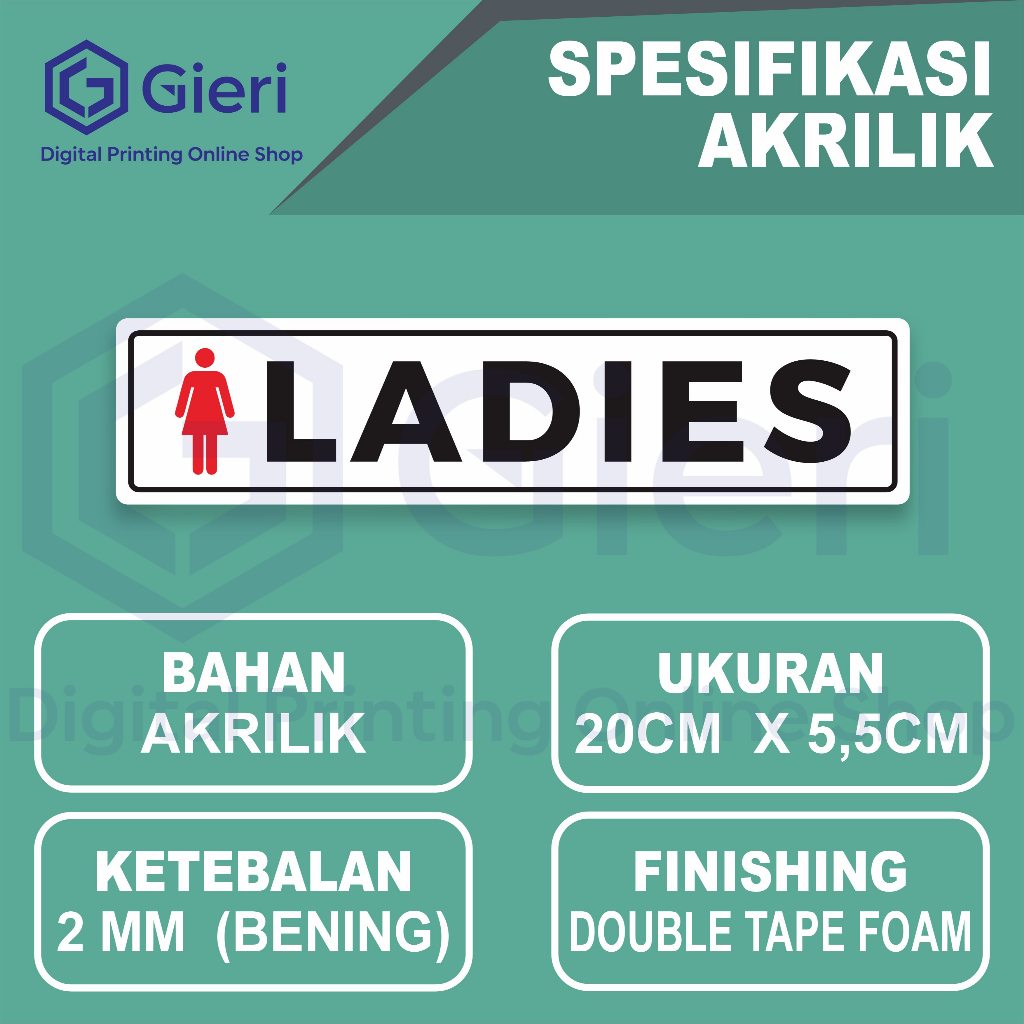 LADIES / WC WANITA / AKRILIK TEMPEL