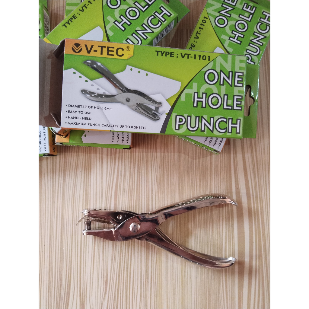 

PEMBOLONG KERTAS SATU LUBANG ONE HOLE PUNCH V-TEC