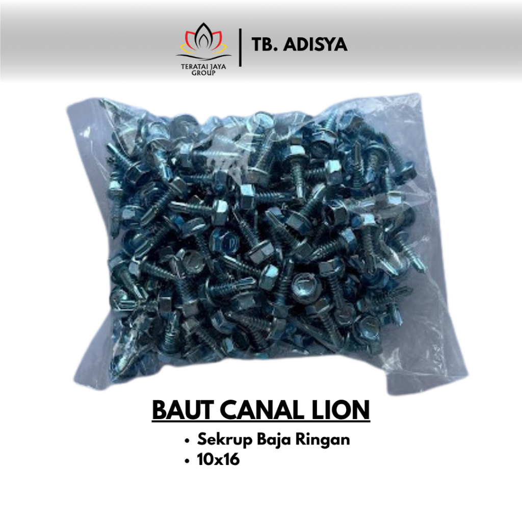 Sekrup Baja Ringan/Baut Baja Ringan MERK MOON LION [ECER]