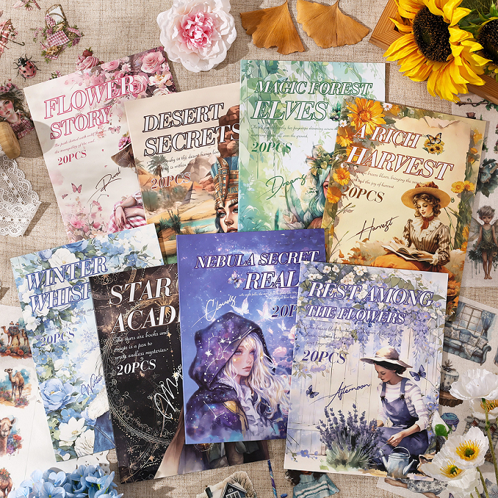 

[Artopia] ±240pcs Sticker dalam Sticker Book HYSG Stiker Buku Koleksi Alam Magic Kopi Tanaman