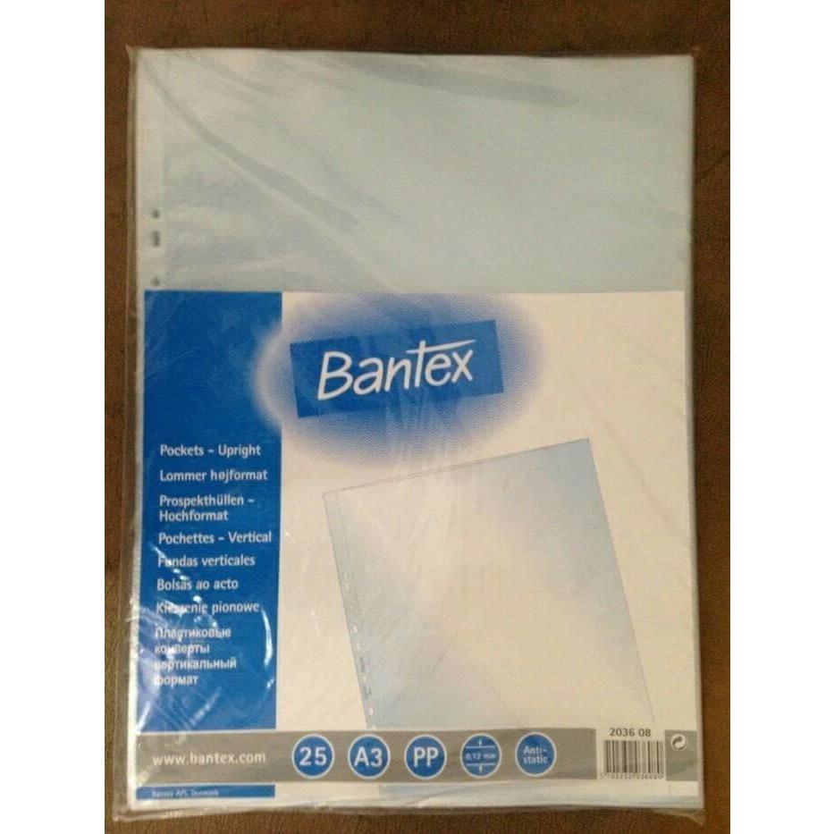 

Pocket Binder A3 Potrait Bantex 2036 Antiglare 0.12mm ( isi 25 pcs )