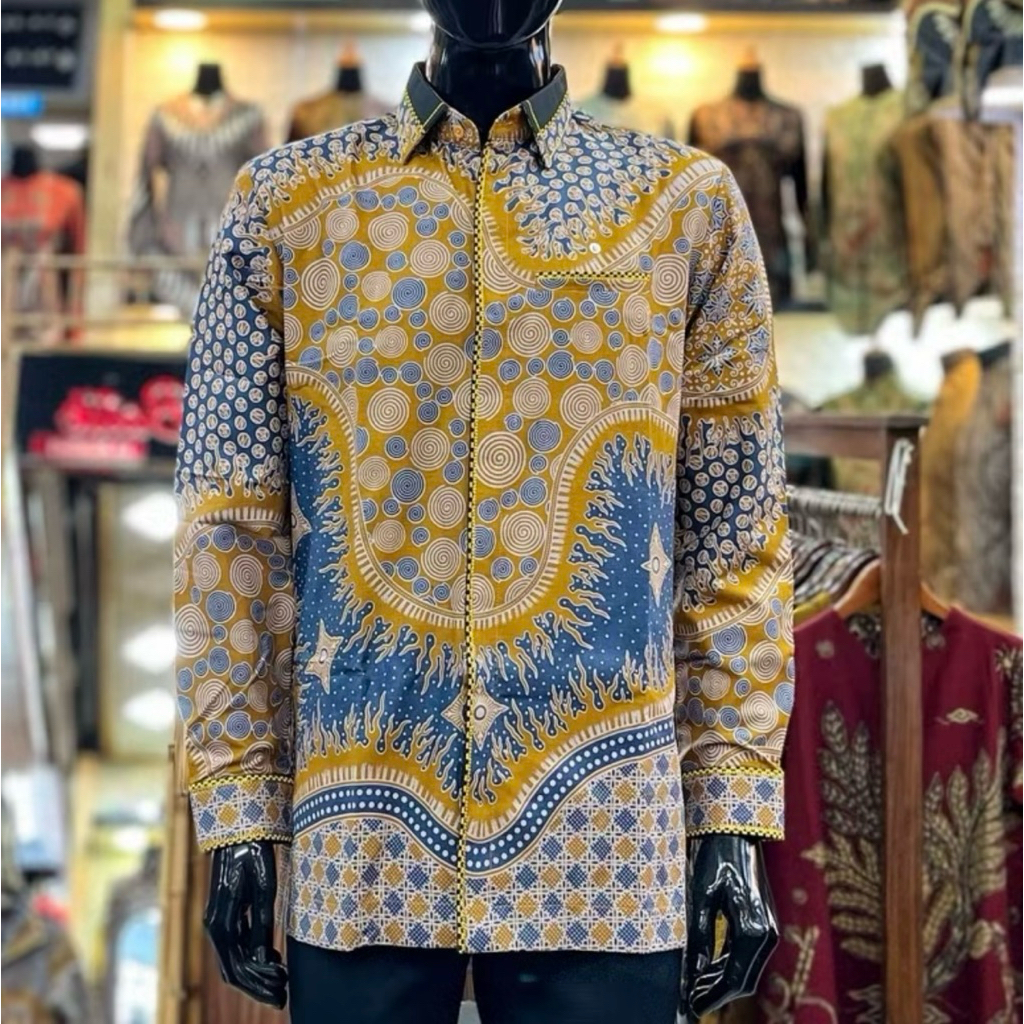 Batik Cantieq Exclusive - Panca Batik pria modern bordir smock katun - batik pria kantor daily wear