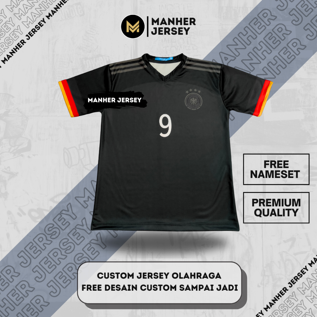 Jersey Jerman Germany 2020 away Full Printing Custom l