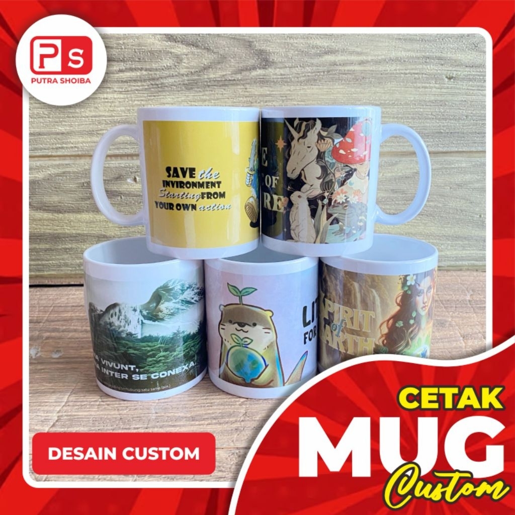 Cetak Mug Souvenir Custom Design