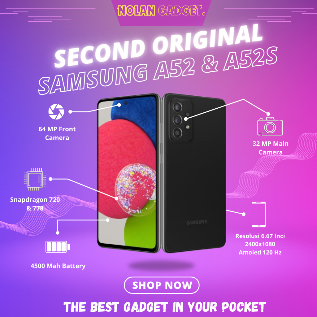 SAMSUNG A52 & A52s • RAM  • 8/128 • 8/256 GB ORIGINAL FULLSET MULUS (SECOND)