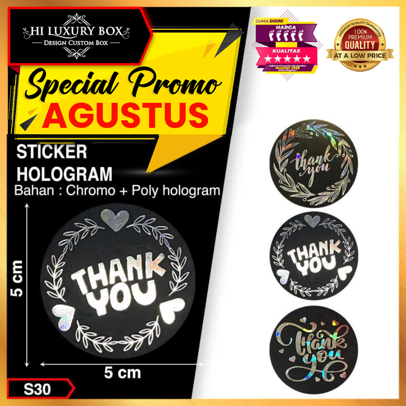 

Sticker Thank You | Sticker Hologram | Murah 5x5 Sticker Ucapan Thank You Sticker Bulat