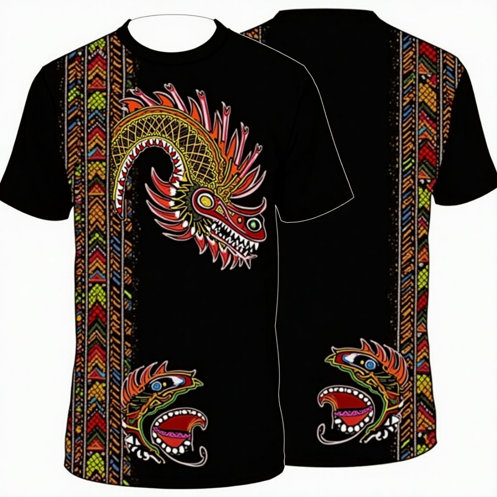 Kaos Sablon Batik Naga Nusantara Anti Mainstream