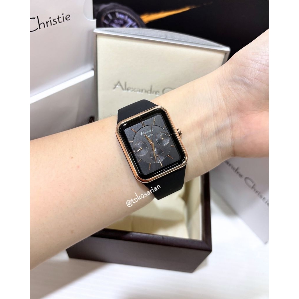 Alexandre Christie AC 2744 BF Original Bergaransi Rubber Strap Untuk Wanita
