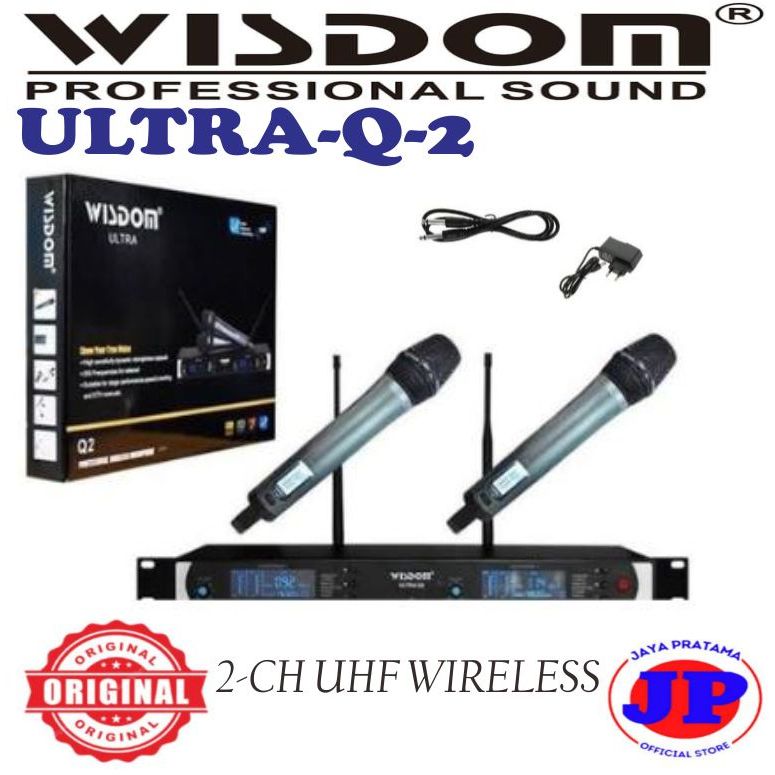 Wisdom Q2 Dual Handheld Microphone Wireless Original Q-2 Mikrofon Wireless