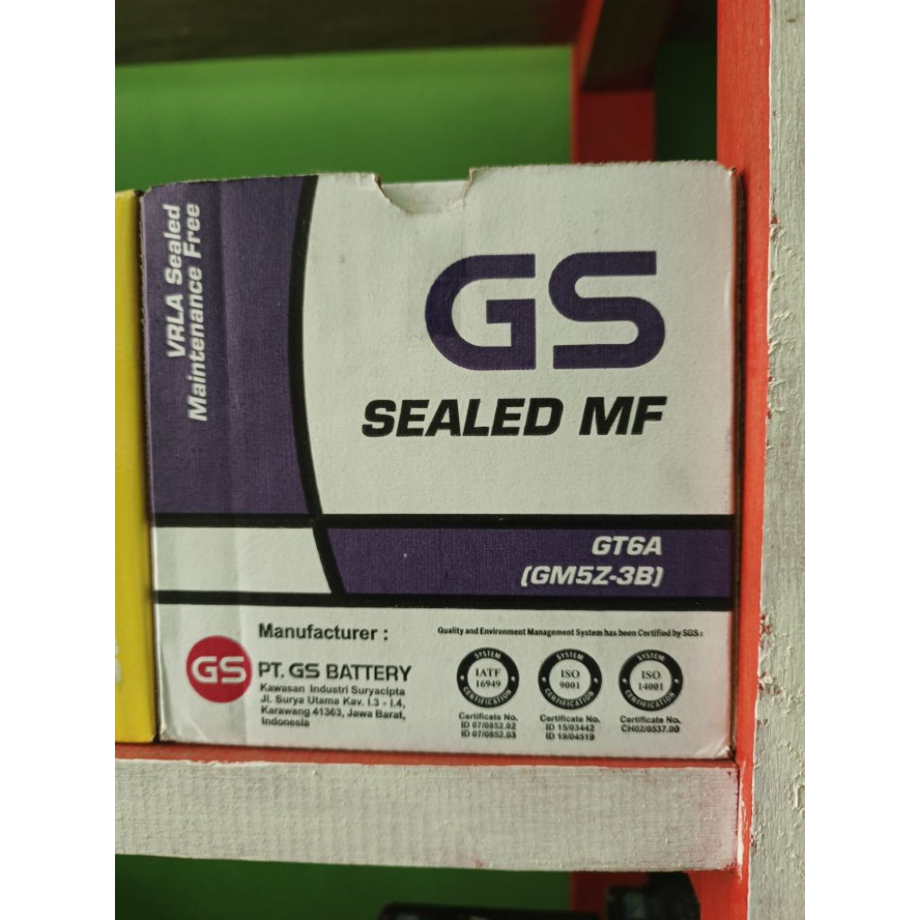 aki GS astra GT6A (GM5Z-3B) sealed mf