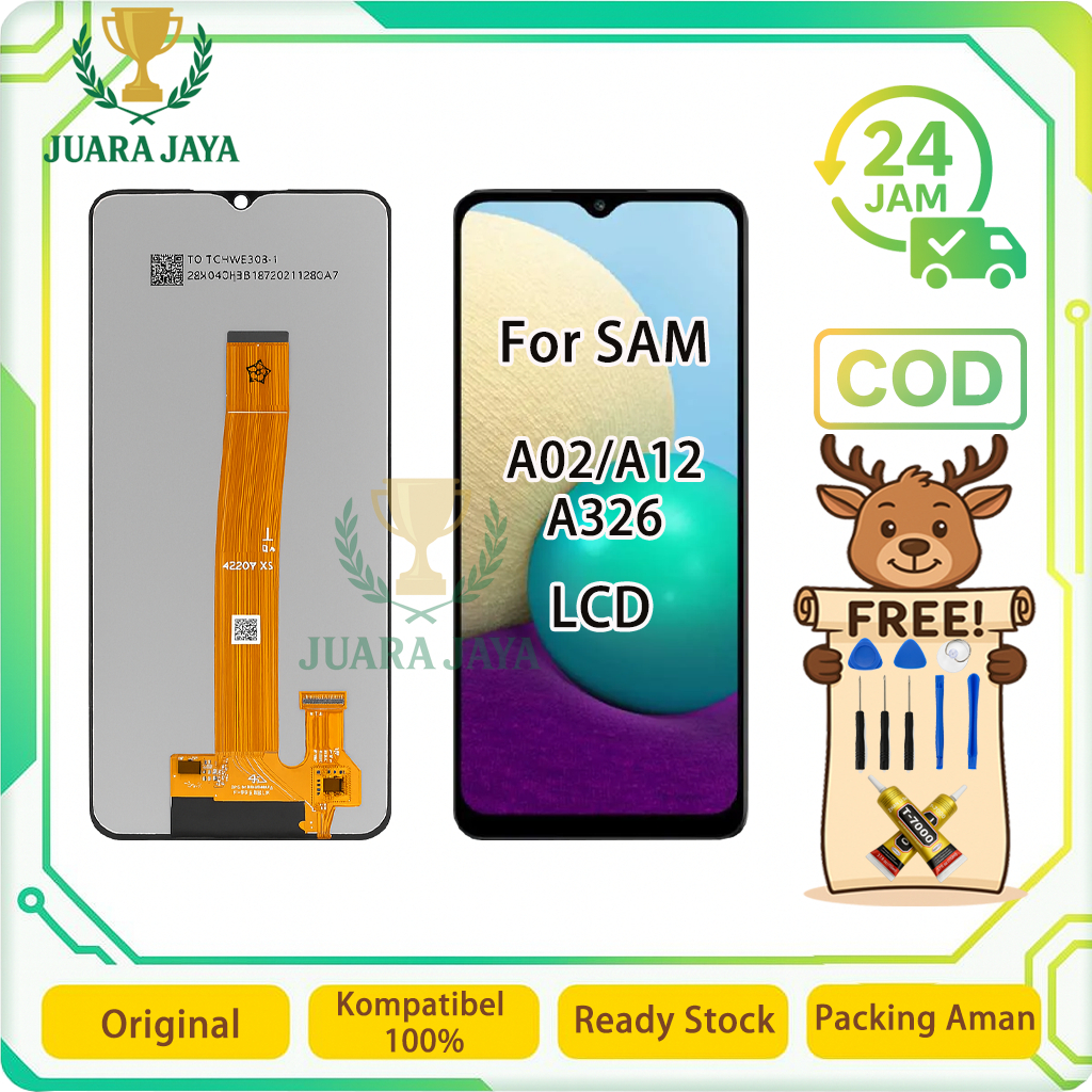 LCD FOR SAMSUNG A02/A12/A12 WF/M12/A326 UNIVERSAL FULLSET Touchscreen LCD HP OG TOUCHSCREEN