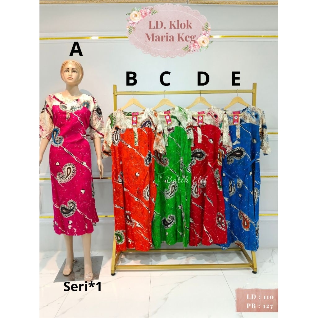 LONGDRESS KLOK MARIA KANCING  / LONGDRESS BUSUI / LONGDRESS RAYON ADEM/ LONGDRESS RUMAHAN / LONGDRES