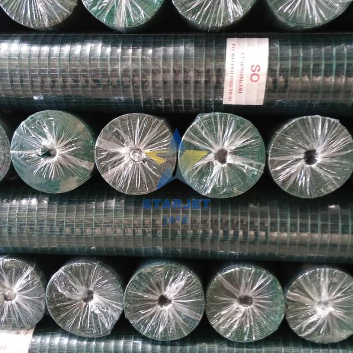 Jaring Kawat Ram Loket PVC Ayakan Hijau Kandang Kurungan Ayam Per Meter