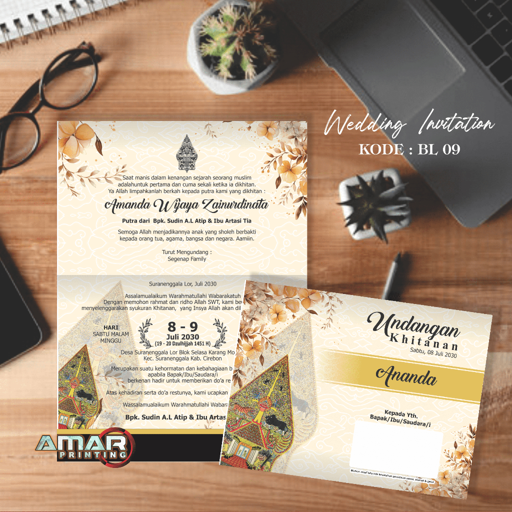 UNDANGAN PERNIKAHAN EKSKLUSIF, TETAP RAMAH DI KANTONG PROSES CEPAT, DI CETAK MESIN OFFSET BUKAN PRIN