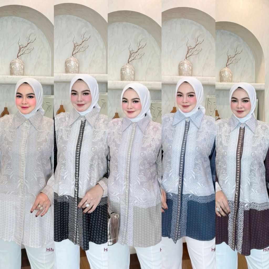 LuxuryFashion READY KEMEJA WANITA DENADA SHIRT BY HMF LUXURY BEST SELLER