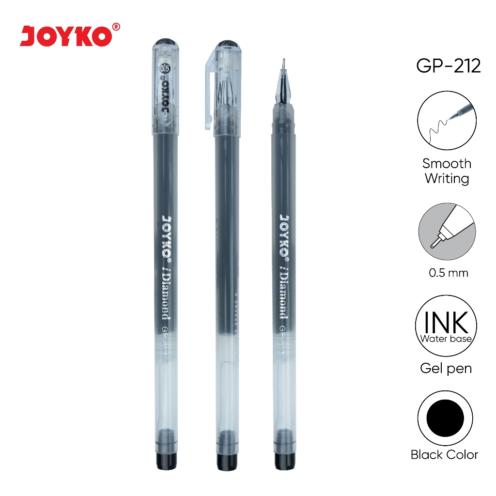 

Gel Pen Pulpen Pena Joyko GP-212 iDiamond 0.5 mm [12 PCS]