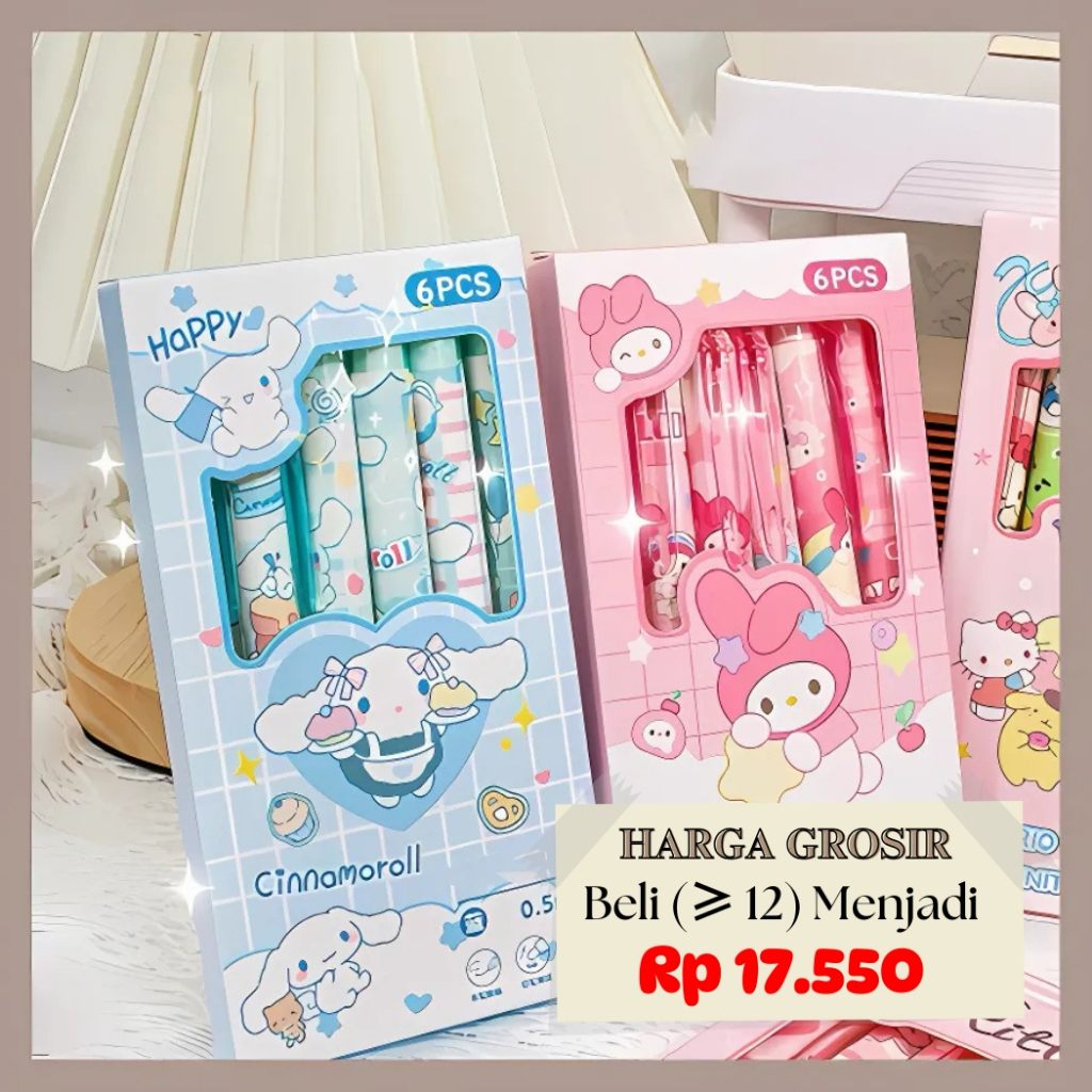 

Pulpen Set Lucu Bisa Di Hapus Pen Erasable Kartun Gel Pena Kuromi / Pena 1 Set AT19