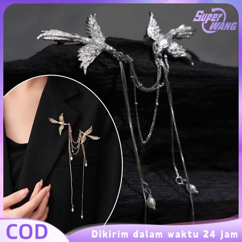 Bros Rumbai Phoenix Bros Rantai Jas Bros Rantai Wanita Bros Kerah Kemeja Wanita Bros Pin Rantai Jas