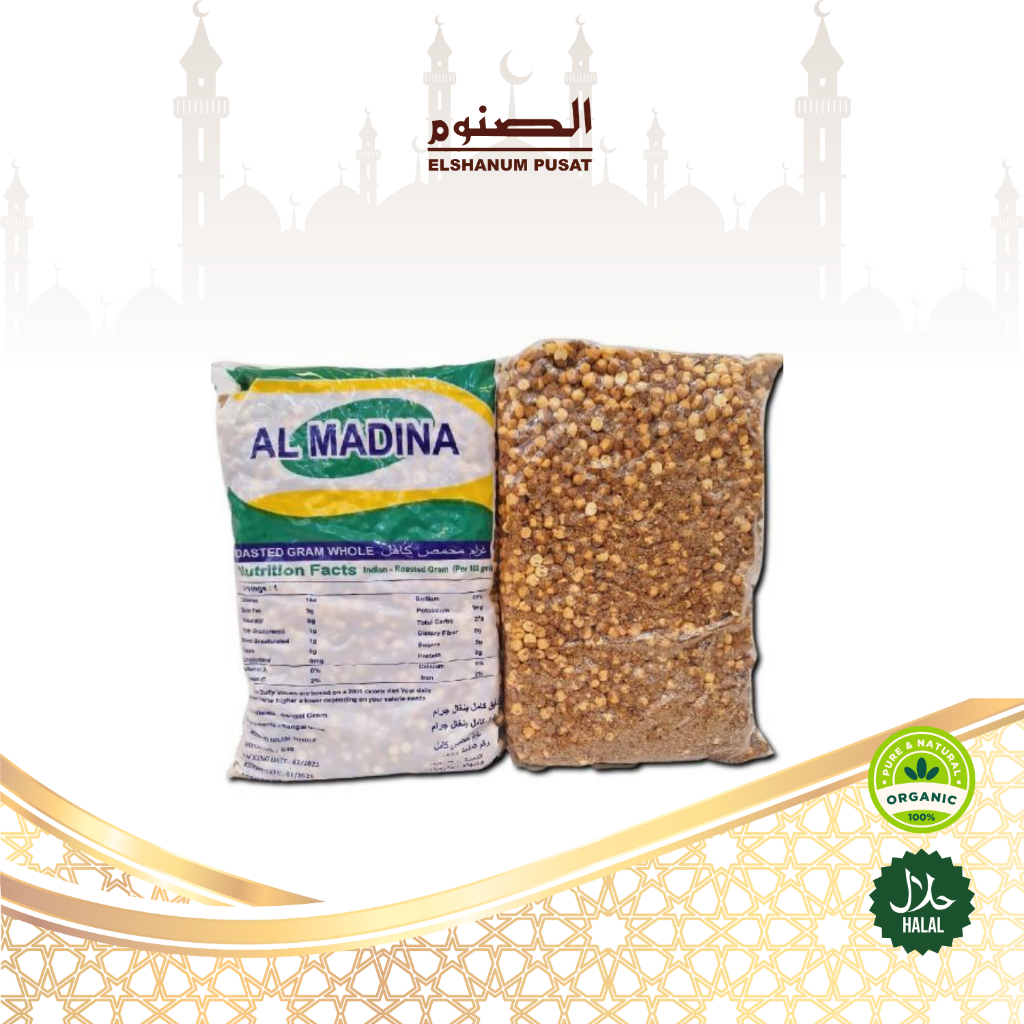 

Kacang arab panggang 1kg Original al-madinah - kacang arab original berkualitas - Elshanum