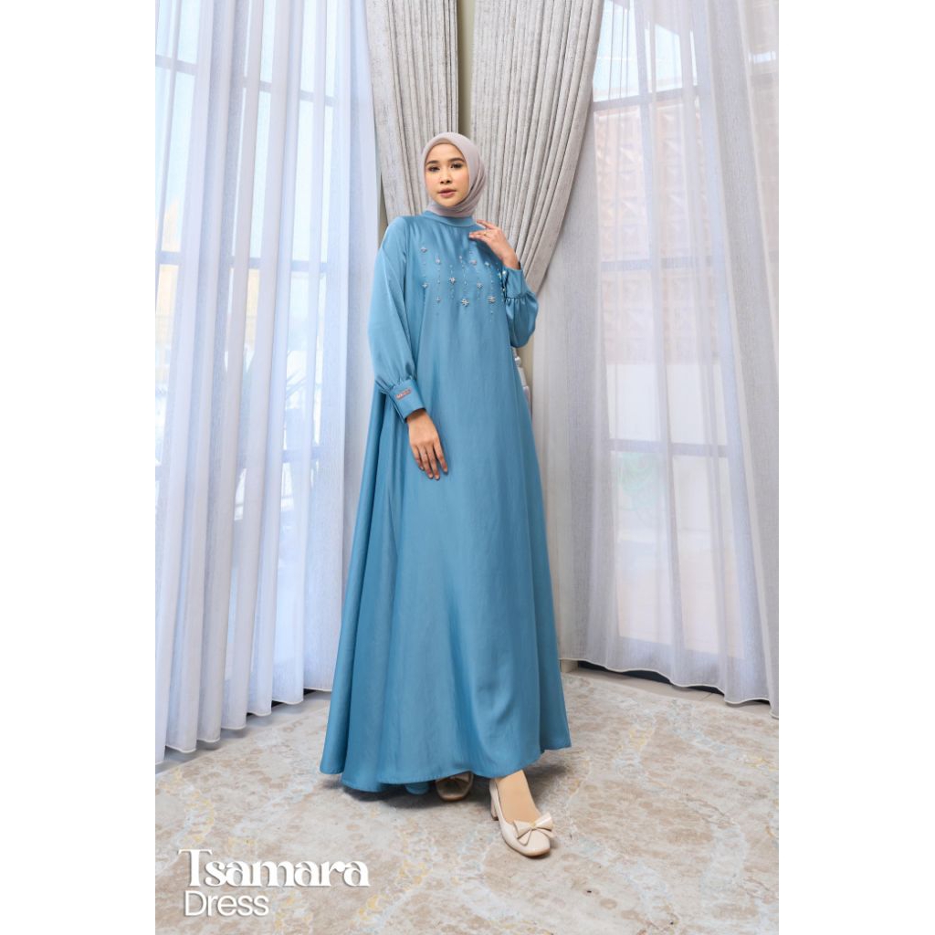 TSAMARA DRESS / GAMIS PESTA WANITA / DRESS MEWAH ORI BY MAREVI (HANYA SIZE STANDAR)