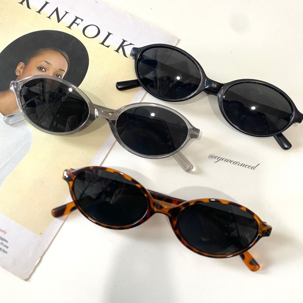 Kacamata Oval Kecil Miuwmiuwa Kekinian / kacamata trend terbaru pria wanita