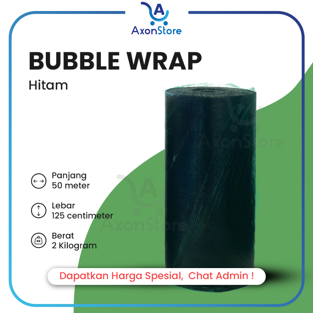 

ECO HITAM 125cm X 50m Bubble Wrapping Tipis Murah