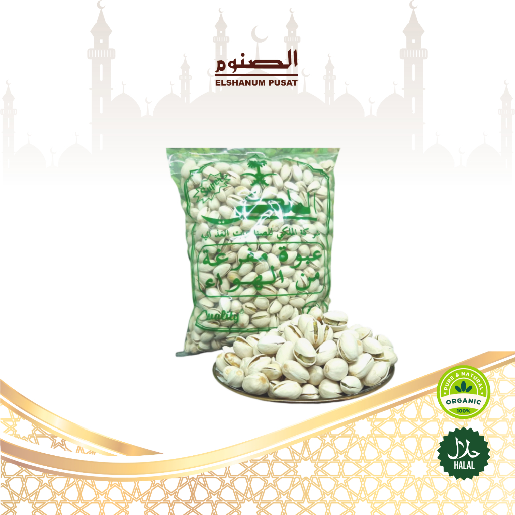 

Kacang Pistachio 500gr / kacang Fustuk / oleh oleh Haji umroh / Kacang arab / Pistachios / Elshanum