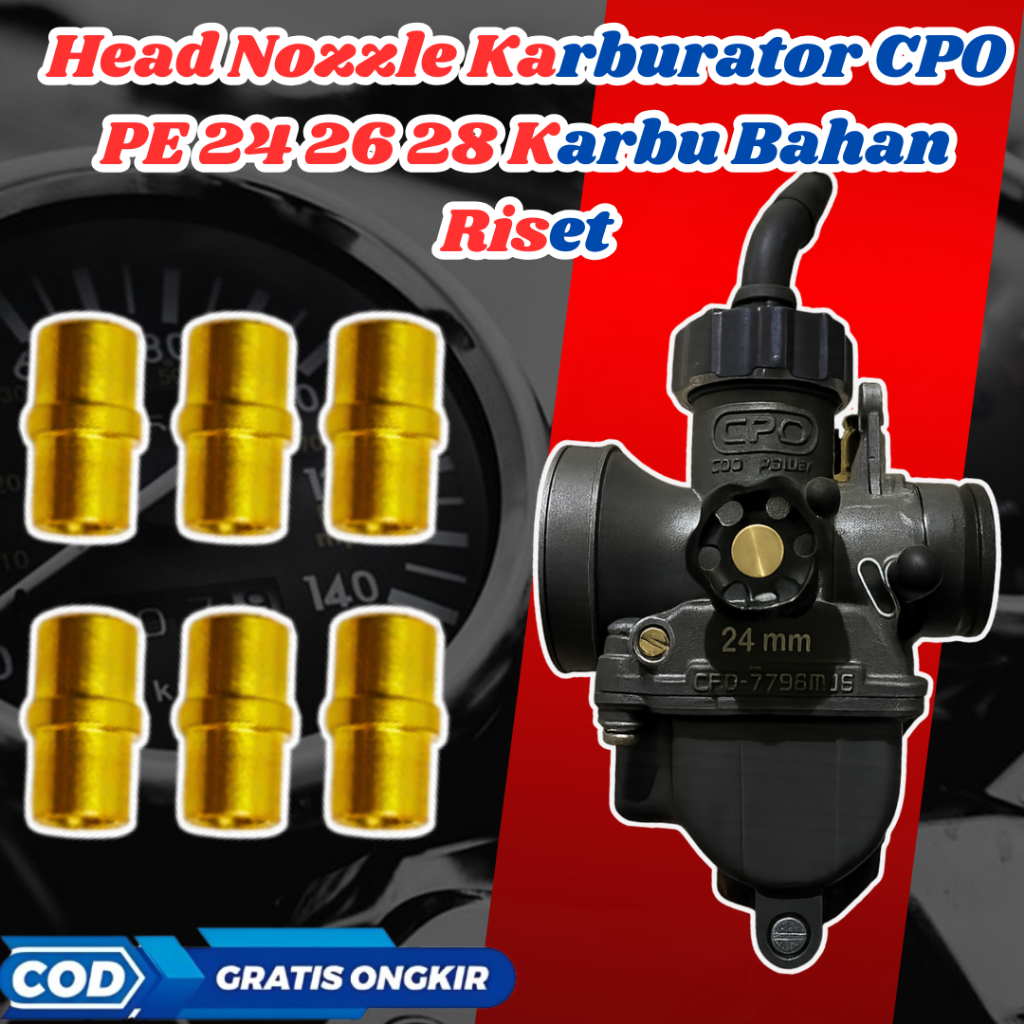 Head Nozzle Heat Nozle Karburator CPO PE 24 26 28 Nozel Bahan Riset Karbu