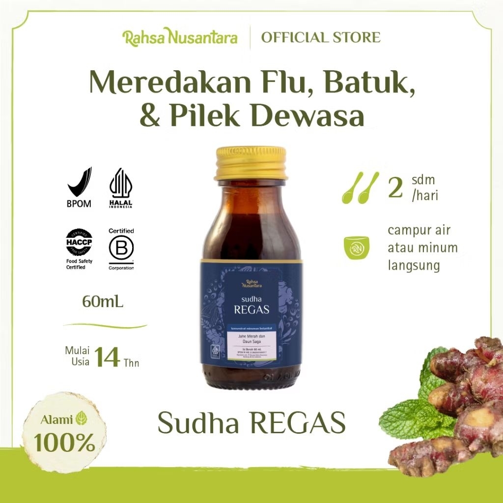 

Sudha Regas 60 ml by Rahsa Nusantara Herbal Melegakan Tenggorokan