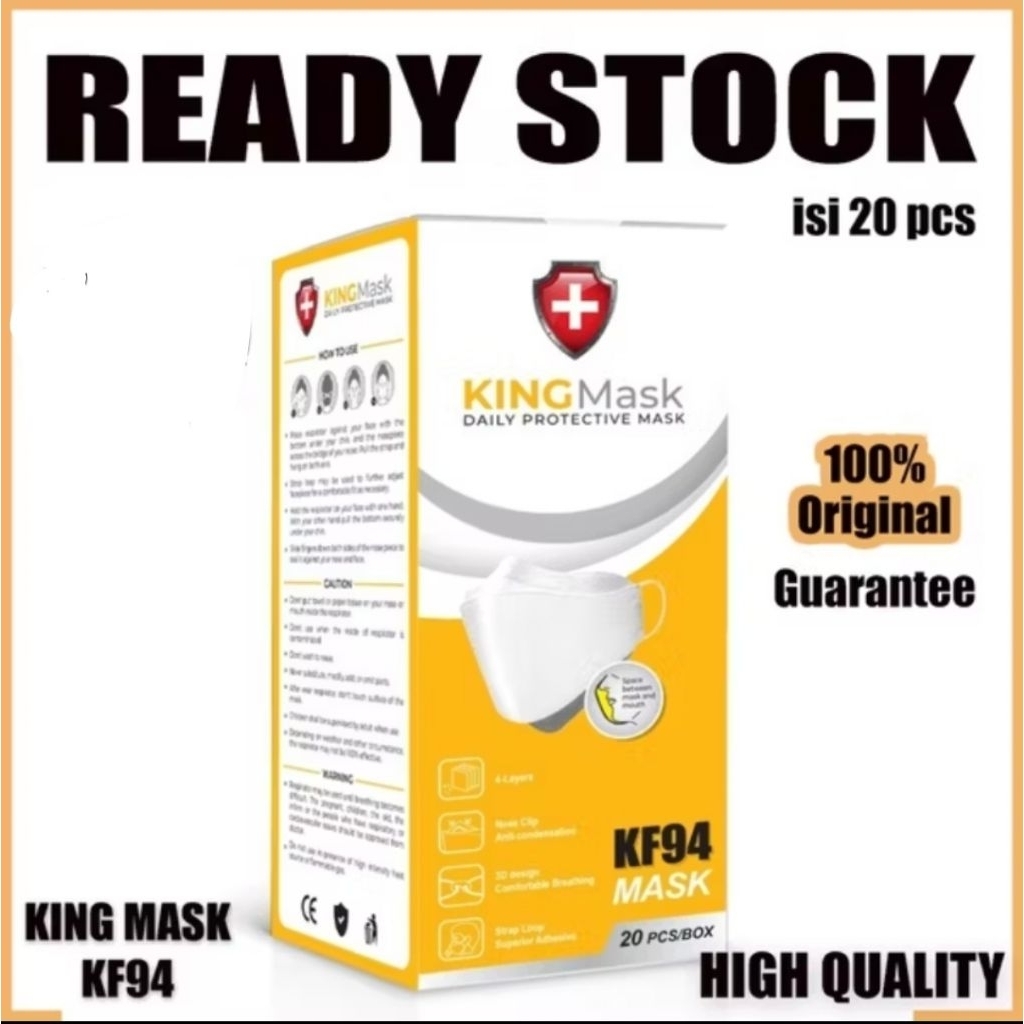 MASKER KF94 KING MASK ORIGINAL 1 BOX ISI 20LEMBAR MURAH