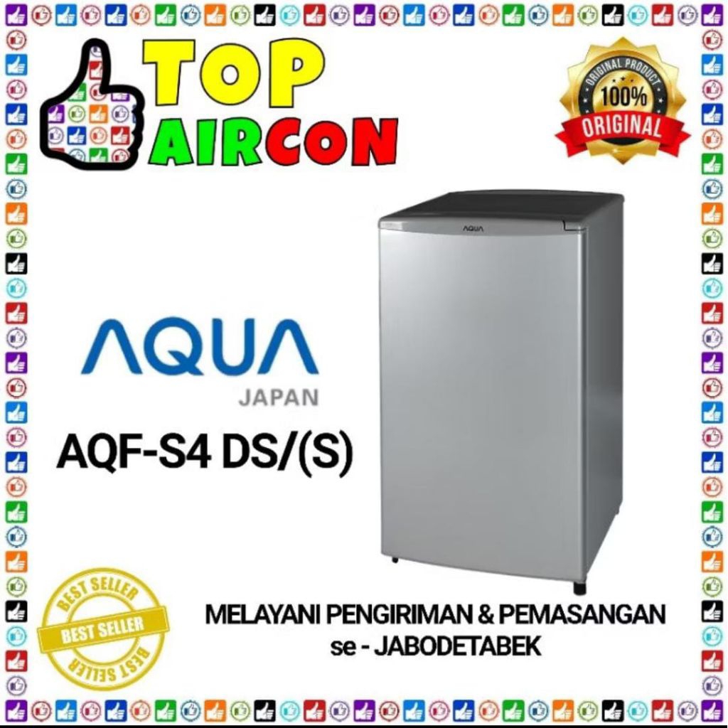 FREEZER AQUA JAPAN QF-S4(S) 4 - 5RAK LEMARI ES PEMBEKU ES BATU KULKAS