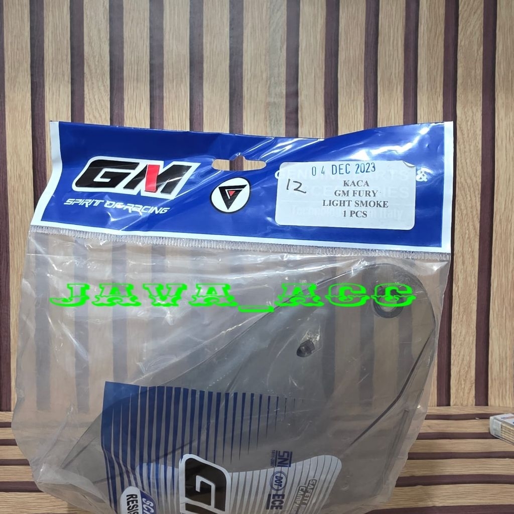 KACA HELM | VISOR HELM GM FURY DOUBLE VISOR | LIGHT SMOKE  ORIGINAL GM