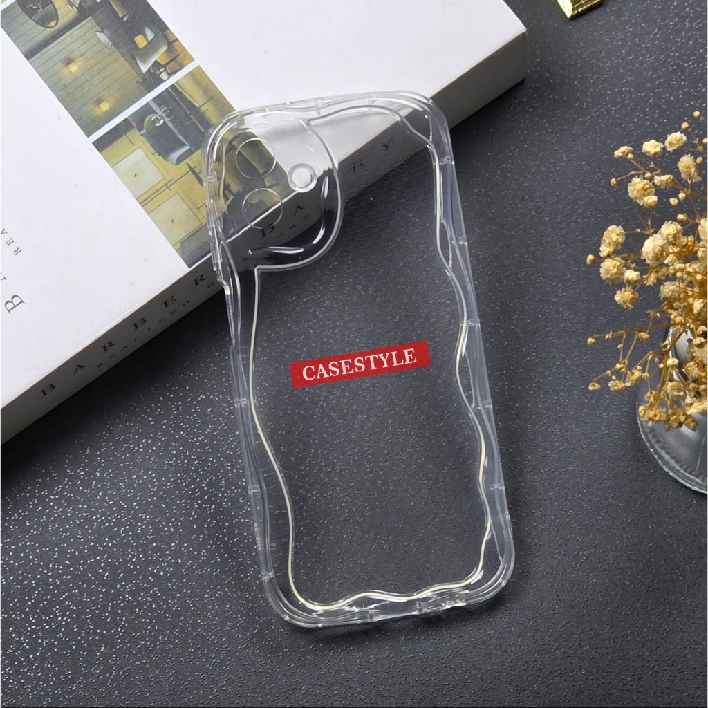 Case Samsung A07 Samsung A17 Softcase Clear wave Case Motif Gelombang Bening - Casestyle