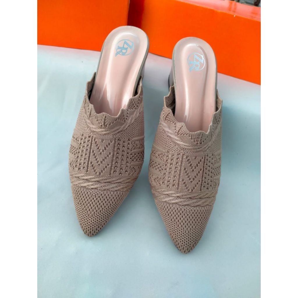 sendal slop wanita hak tahu 5cm