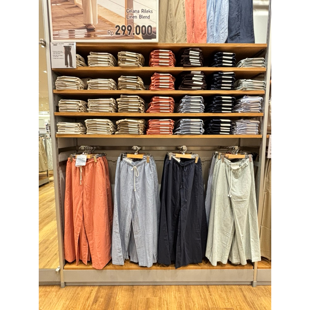 [Jastip Uniqlo] Celana Rileks Linen Blend Woman