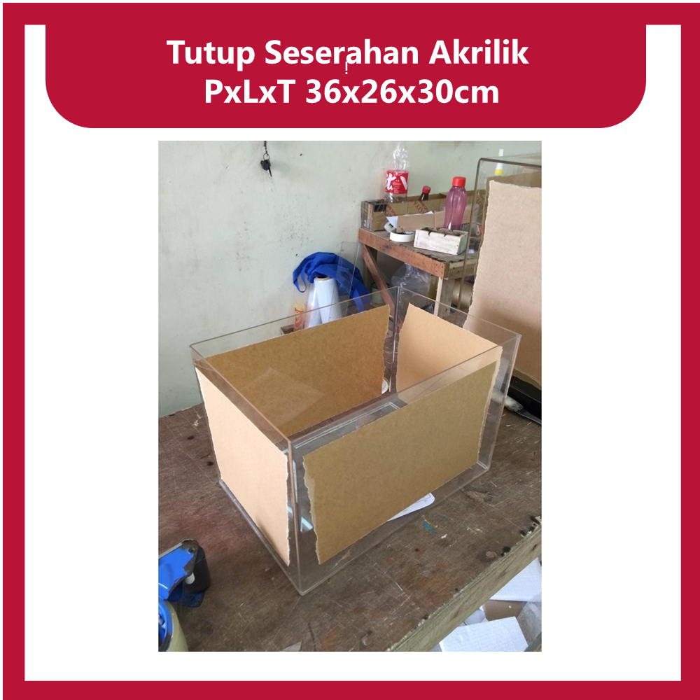 

Tutup Seserahan Akrilik PxLxT 36x26x30cm
