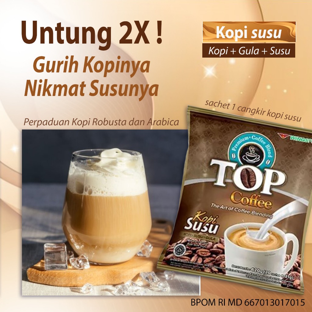 

BEST SELLER Kopi susu instant kopi susu siap saji Kopi Susu Paling banyak dicari Kaum penghobi kopi Perpaduan kopi robusta dan arabica aroma kopi Gurih dan halus Legit rasa Susunya ~ top kopi susu sachet 30gr