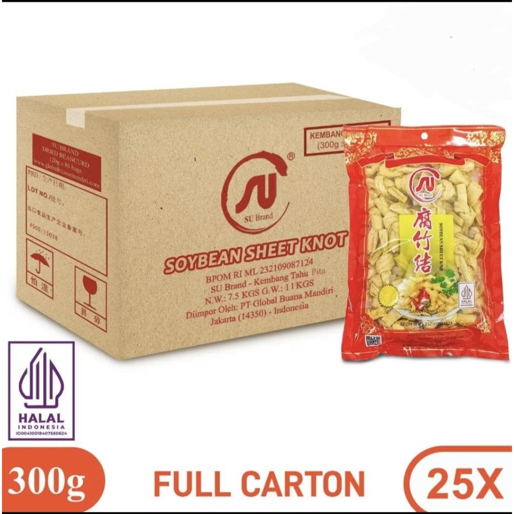 

Su Brand kembang tahu Pita full carton 300g x 25 pcs - Dus