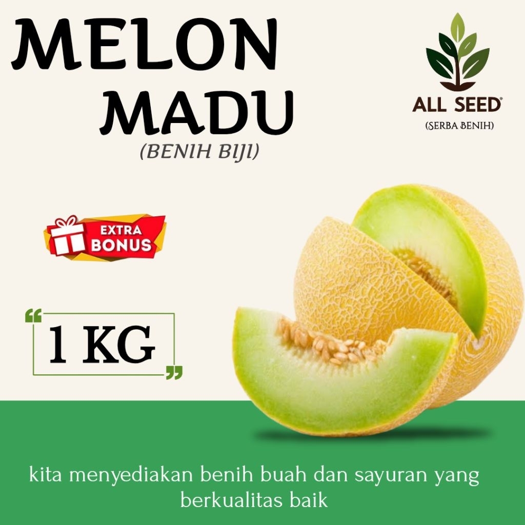 ( 1 KG ) Benih melon madu | melon manis | bibit biji melon