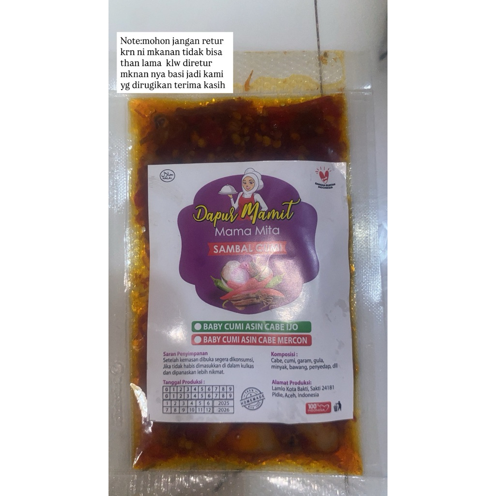 

cumi mercon/cumi ijo kemasan poth