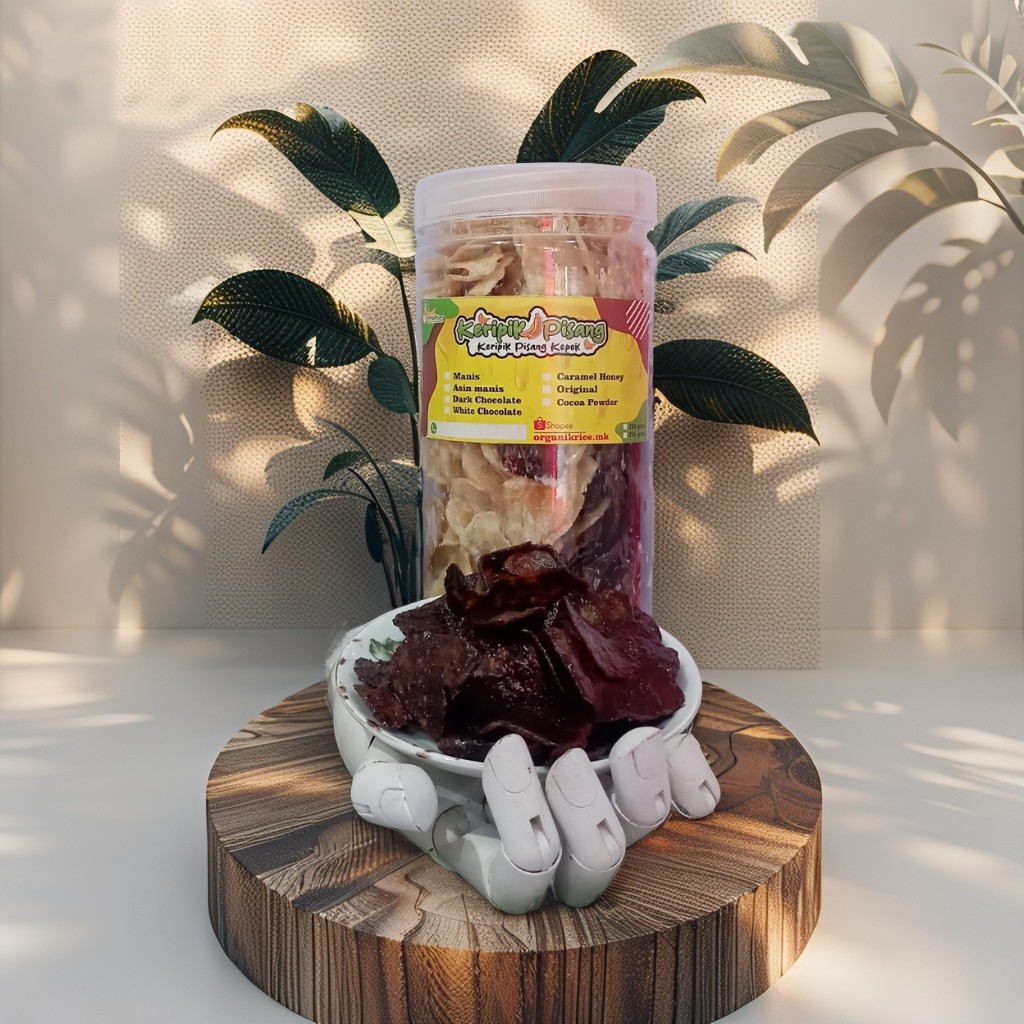 

Keripik Coklat Lumer - irisan pisang berbentuk koin dengan balutan coklat lumer.