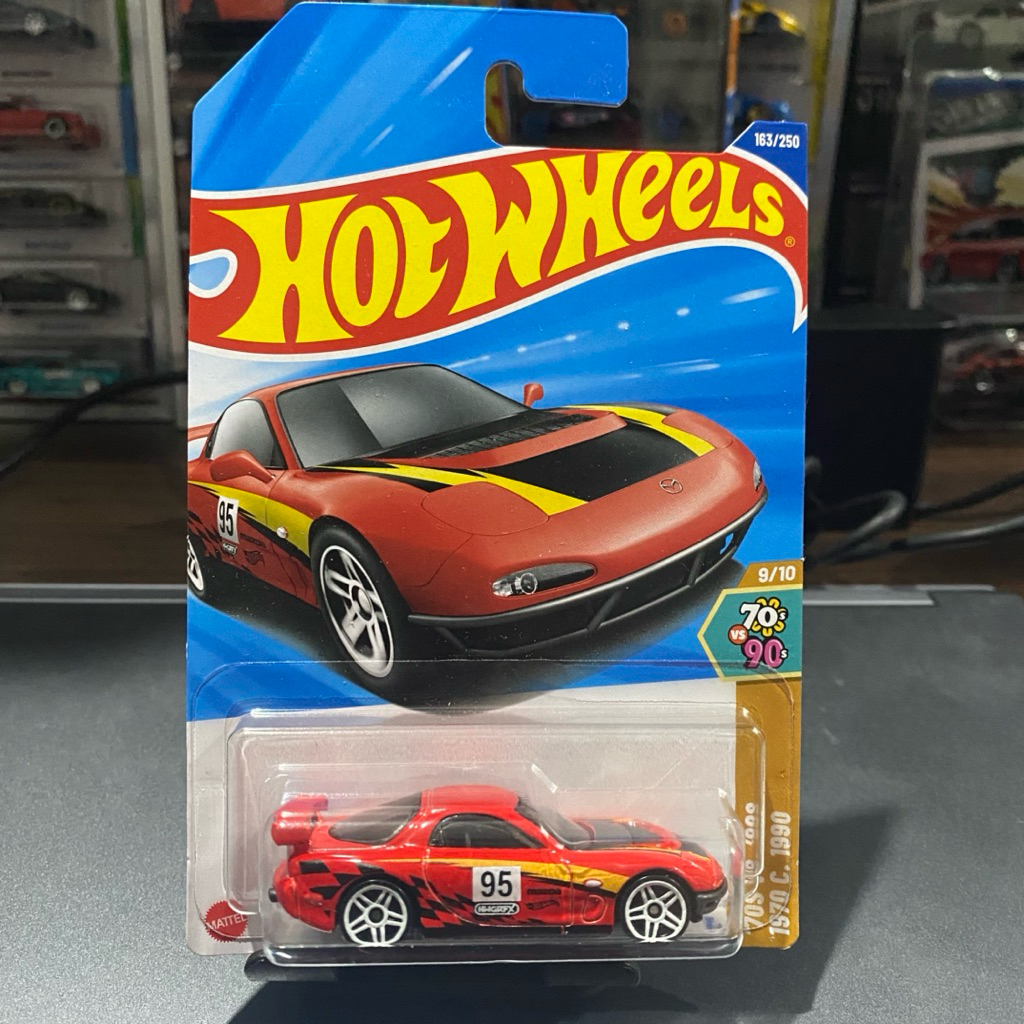 Hot wheels 95 Mazda RX-7 Drift Deraper Merah