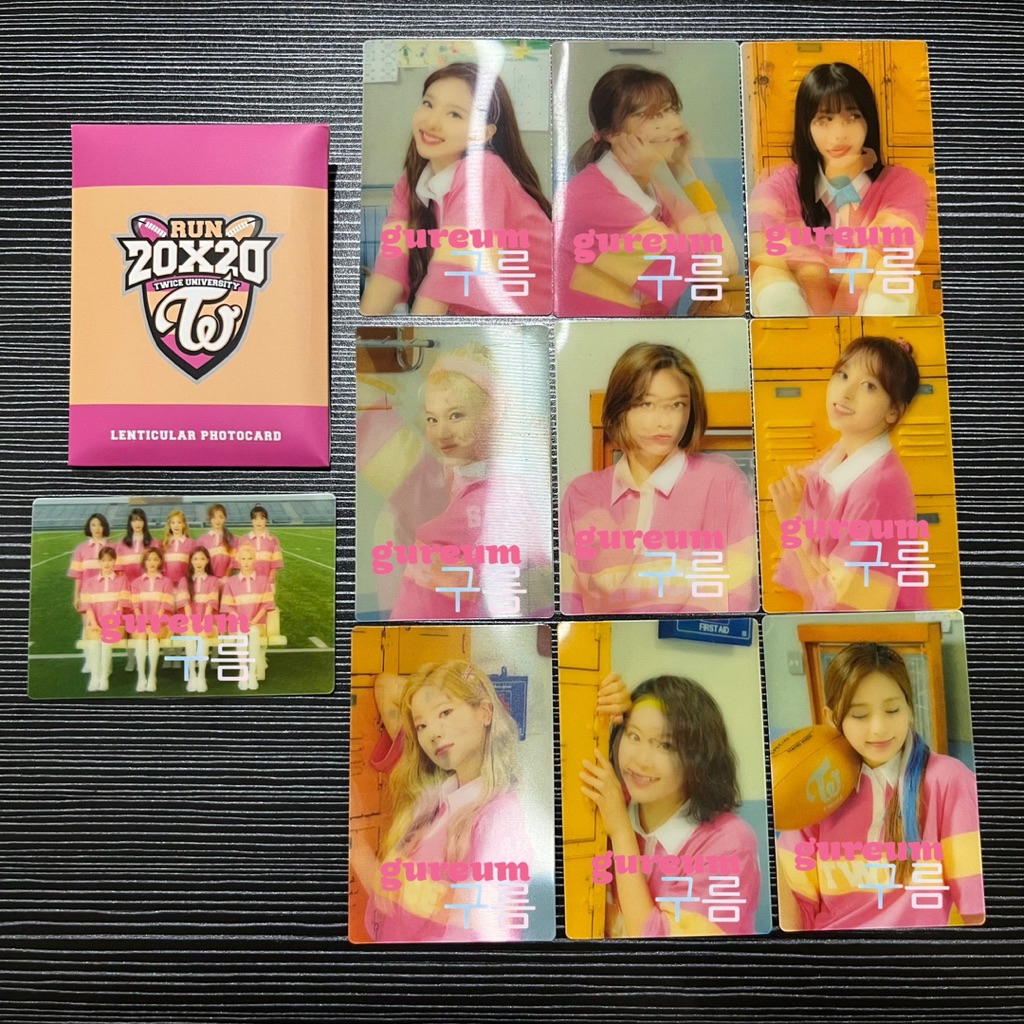 [READY] TWICE - RUN 20x20 TWICEN UNIVERSITY (LENTICULAR PHOTOCARD SET)