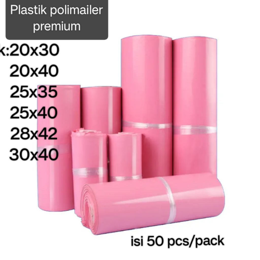 

Plastik Polimailer Pink premium isi 50pcs/pack