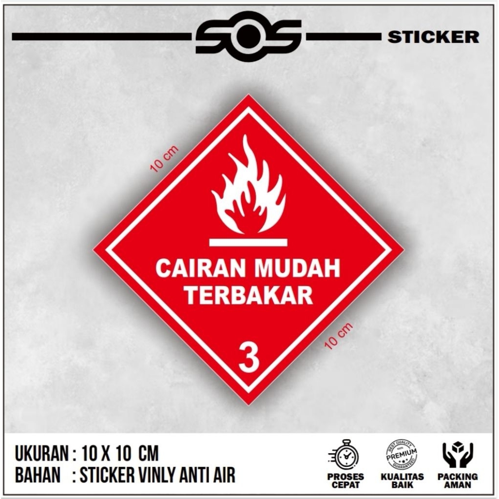 

STICKER SIGN / STICKER TANDA + STICKER LABEL PERINGATAN B3 CAIRAN MUDAH TERBAKAR + STICKER LABEL + STICKER PERINGATAN