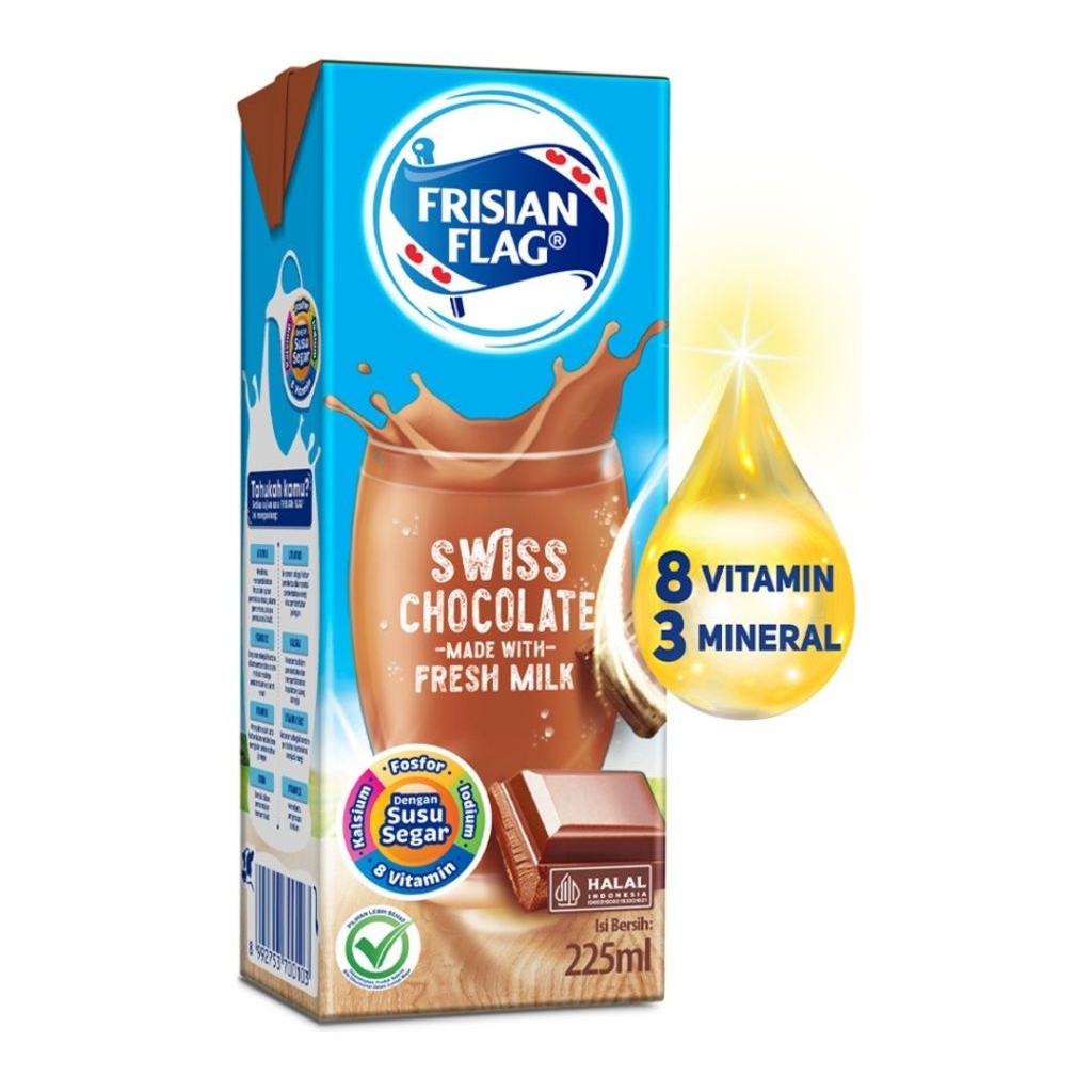 

FRISIAN FLAG/BENDERA SUSU UHT COKELAT TP 225 ML