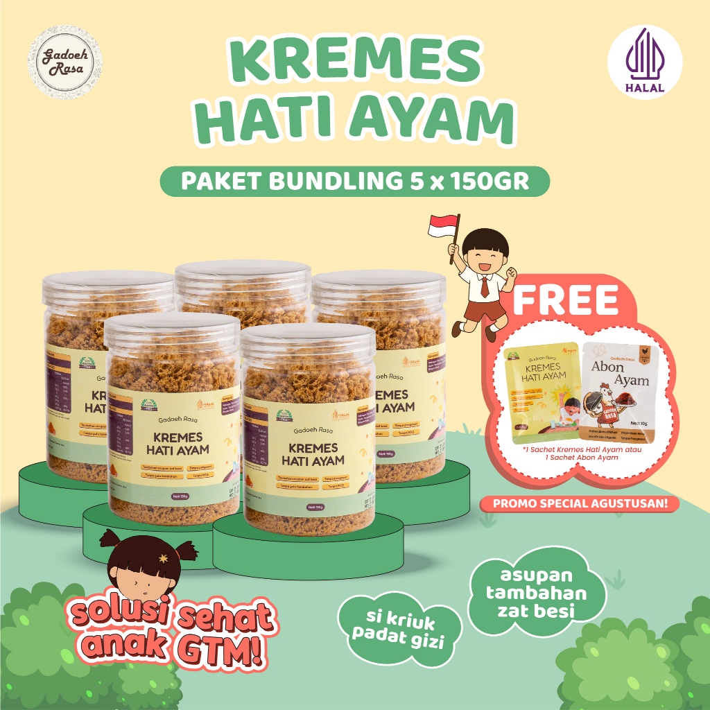 

Gadoeh Rasa Kremes Hati Ayam - Paket 5 Toples 150gr