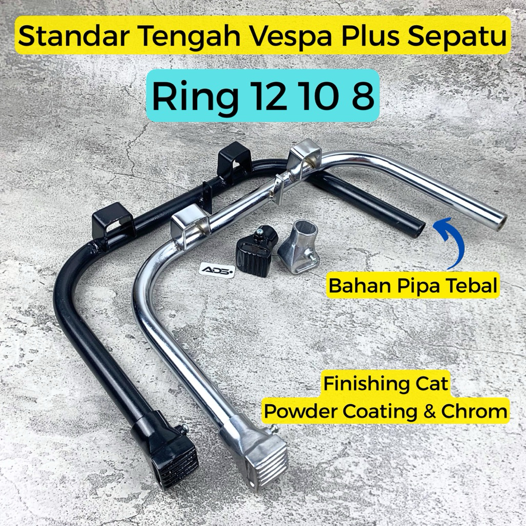 Standar Tengah Vespa Sprint Excel Px Ring 12 10 8 Set Sepatu