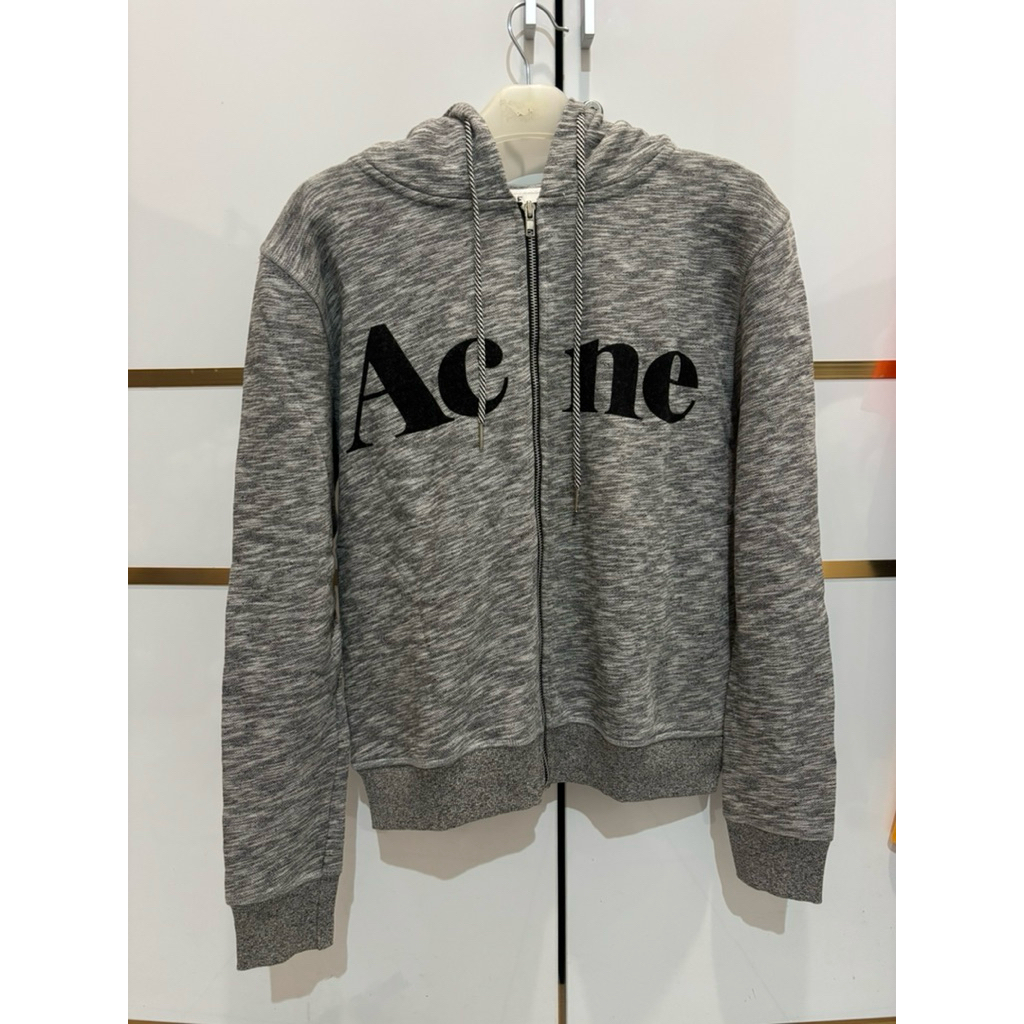 Jaket hoodie zipper Acne Studios grey